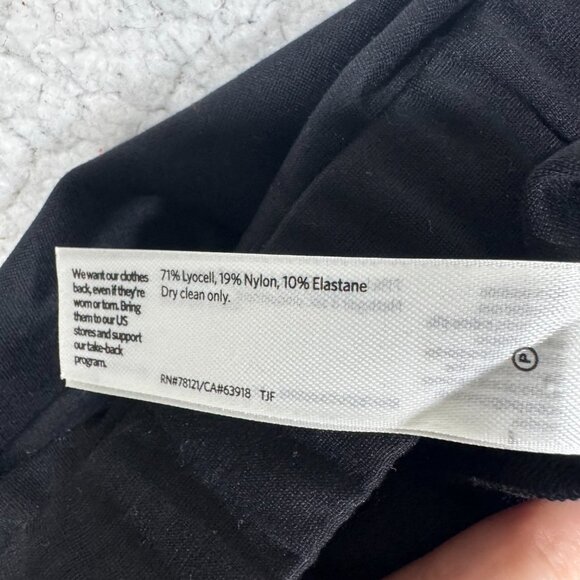 Eileen Fisher Petite Small Black Stretch Jersey Knit Comfy Ankle Pants Pull On - Picture 6 of 6